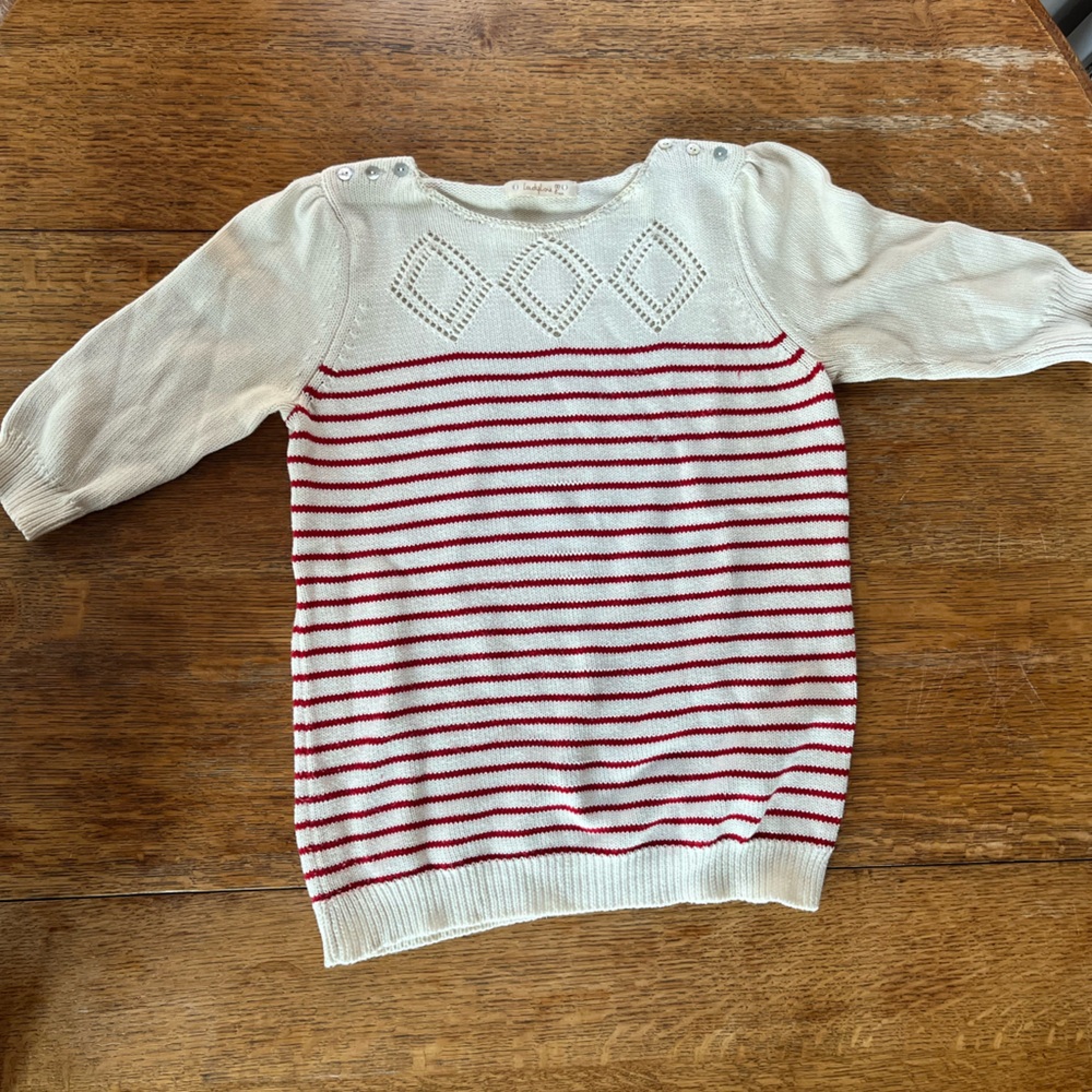 Ladylou Paris Cotton Marinière Elbow Sleeve Sweater
